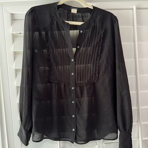 J. Crew Elegant Black Blouse size 8